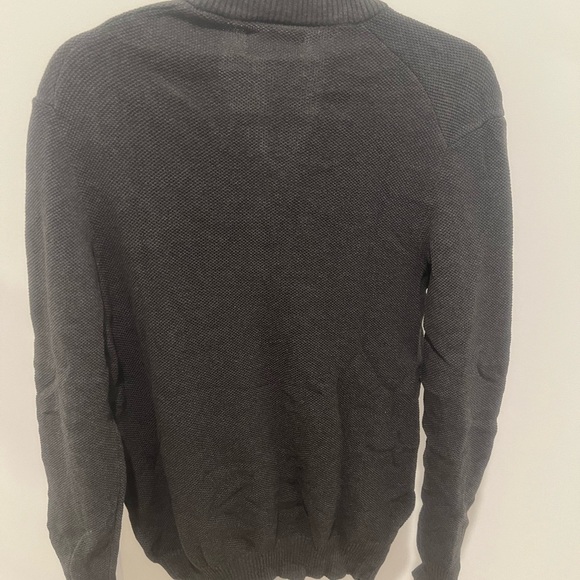 NWOT / Men Club Room Sweater M Gray 1/4 Zip Knit - Picture 2 of 2